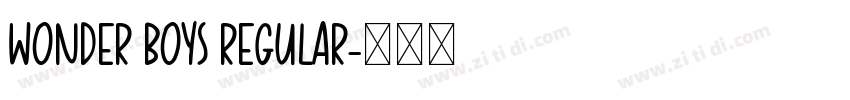 Wonder Boys Regular字体转换